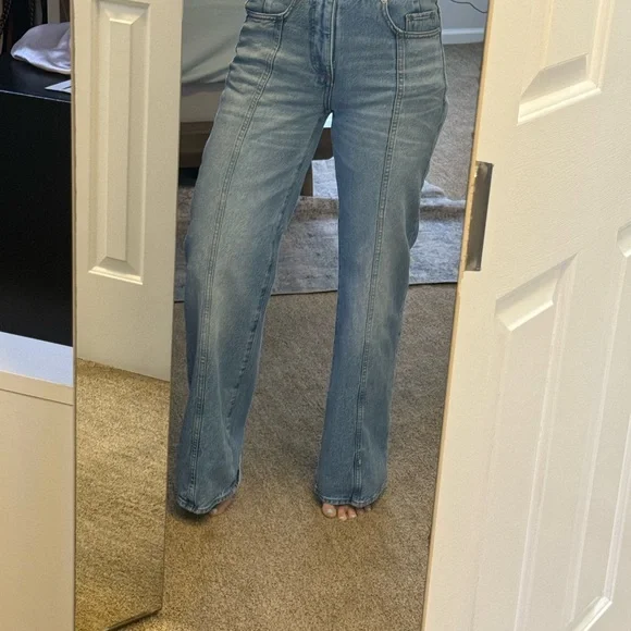 LOFT Medium Wash Wide Leg Jeans - Picture 2 of 8